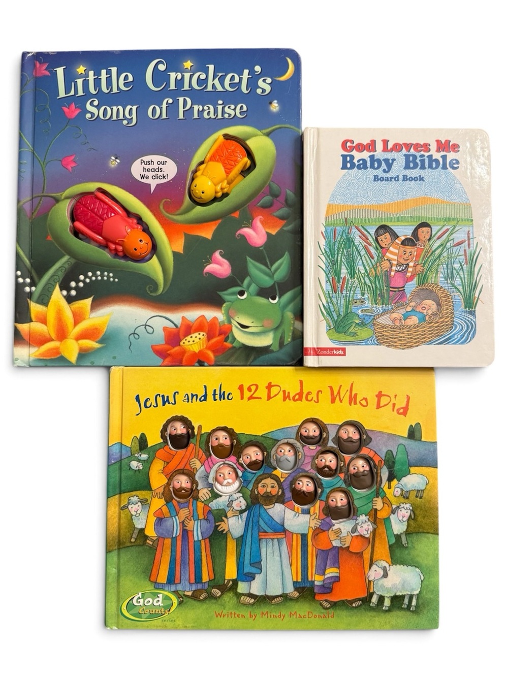 Zonderkidz Christian Faith Children’s Board Books Set of 3 Bible Jesus